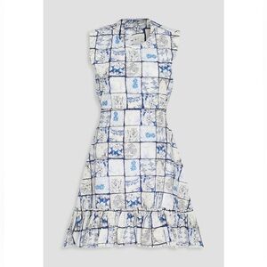 Agua by Agua Bendita cutout floral-print cotton mini dress